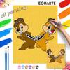 Disney Chip and Dale oil paint by numbers painting kit handmade diy home decor gifts wall art canvas set for adults birthday present