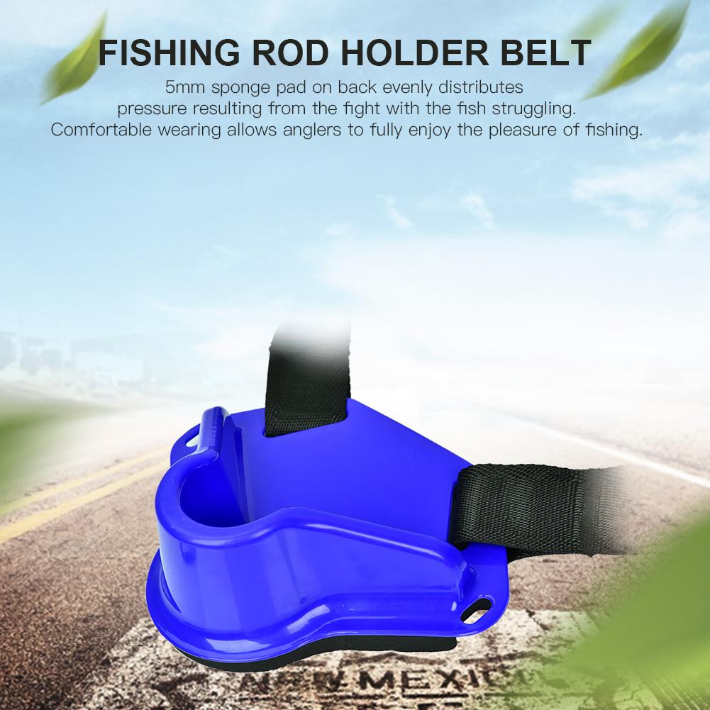 Boat Rock Fishing Rod Pole Holder Adjustable Waist Fighting Belt Fish Tackle Accessories