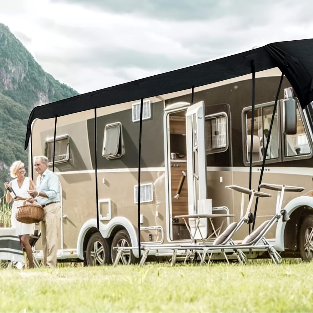 8.5x3m RV Roof Cover 210D Oxford Cloth Caravan Roof Cover Weather-Resistant Caravan Rooftop Tarpaulin for RV Travel Car Supplies