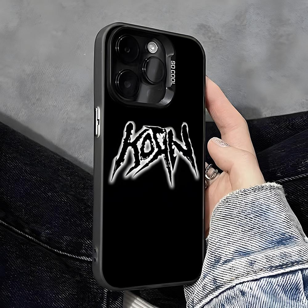 Чехол для телефона K-Korn Hot Metal Rock Band для IPhone 17 Pro Max 16 Pro Max 15 14 13 11 12 Mini Xs X Xr 7 8 Plus Se Цвет Серебристая бухта