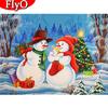 5D DIY Diamond Painting Snowman Art Rhinestone Sale Diamond Embroidery Winter Mosaic Cartoon Rhinestone Kit Home Decor