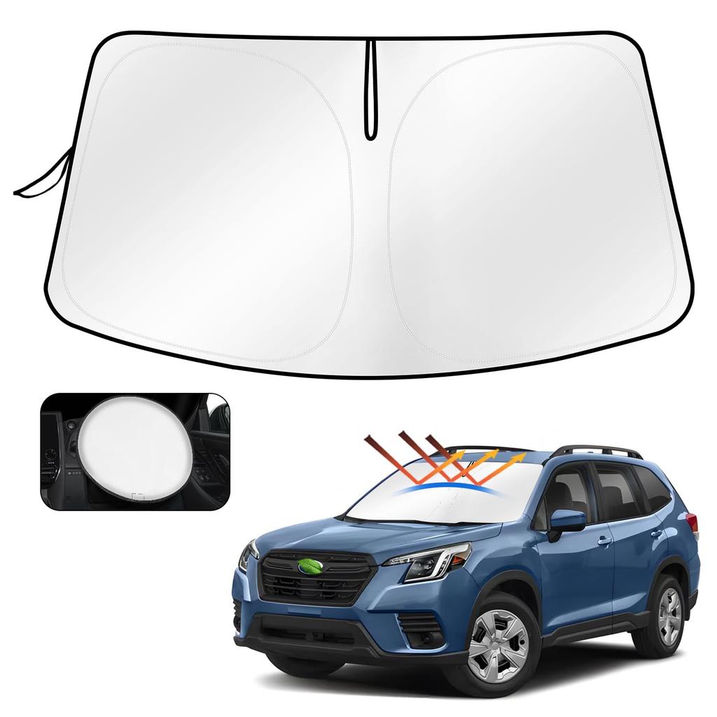 Upgraded Sunshade and Heat Blocking Cartist Front Sunshade for Subaru Forester SK Series 5th Windshield Shade Compatible with 2018 Present UV Custom