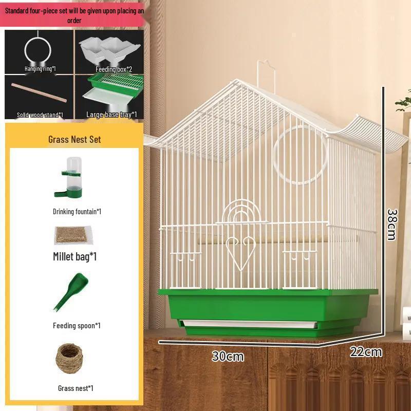 Компактная декоративная металлическая клетка для птиц для пиона, жемчужной амадины или волнистого попугайчика