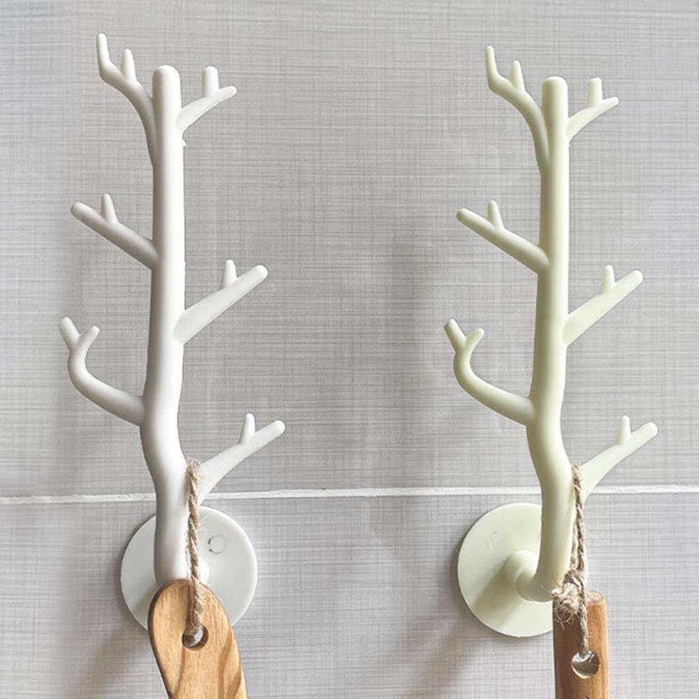 Creative Branch Shaped Hook Multifunctional Resin Wall Hanging Hook Key Holder Wall Decor Household Jewelry Storage Hook