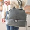 Portable Double Layer Lunch Bag Large Capacity Food Insulated Thermal Box Women Kids Picnic Cooler Tote Dinner Bento Container