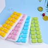 14-Hole Silicone Ice Tray With Lid Square Box Auxiliary Food Puree Jelly Mold Bar Kitchen Tool Cocktail Silicone Ice Cube Mold