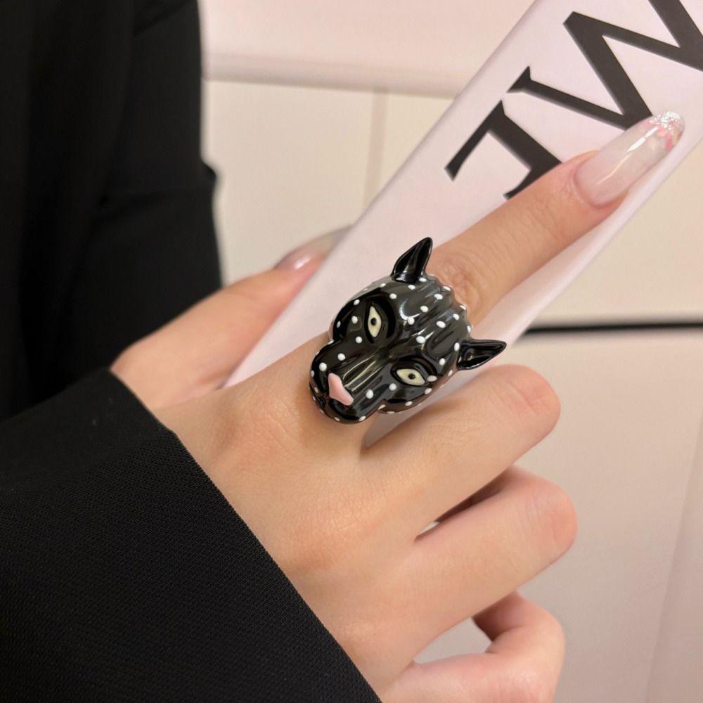 Adjustable Drip Ring Metal Irregular Opening Ring Exaggerated Animal Ring Gifts for Women Girl