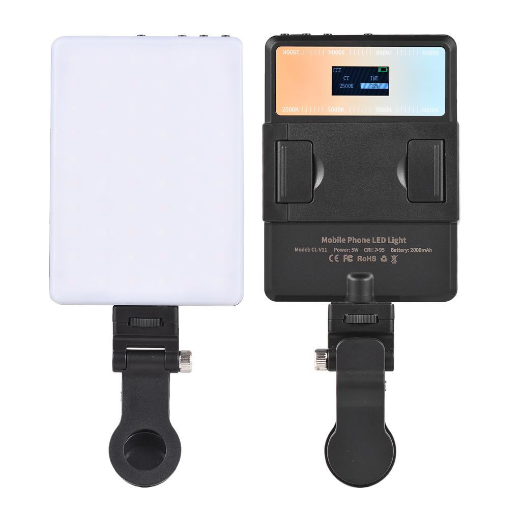 5W RGB Photography Lamp Bi-color LED Light Pocket Vlog Light 2500K-9000K Color Temperature Dimmable