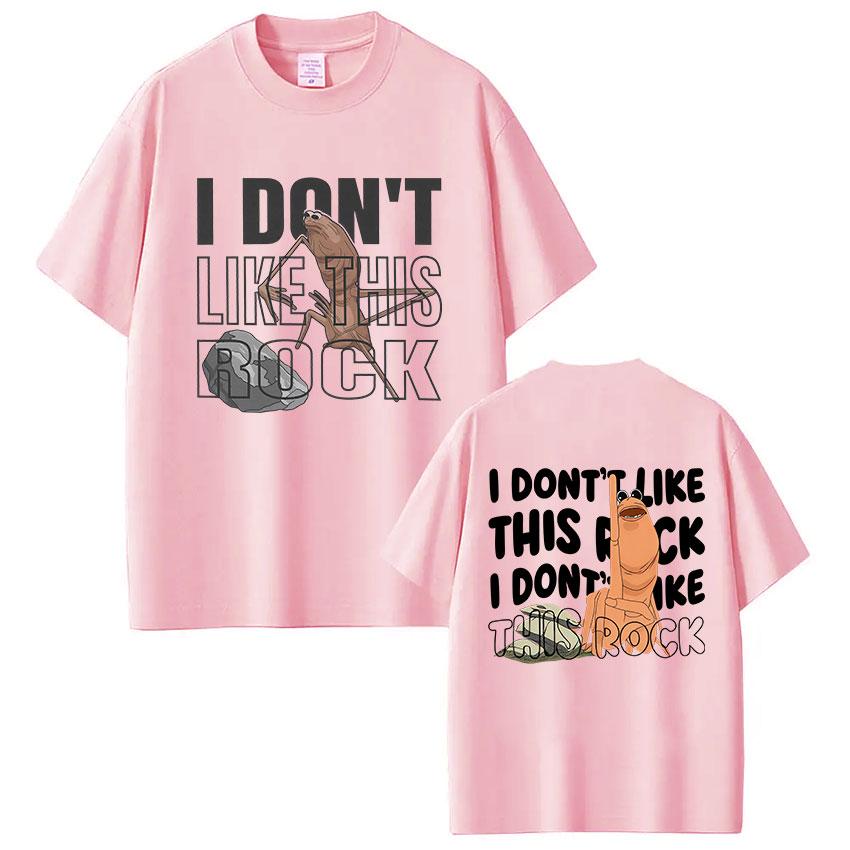 Marcus The Worm I Dont Like This Rock Funny Meme TShirt Women Fashion Vintage Tshirts Cotton Casual Short Sleeves Shirts
