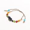 1Pcs Fashion Black Cat Beaded Bracelet Adjustable Braided Cord One Size Fits Most for Daily Wear Birthday Gift
