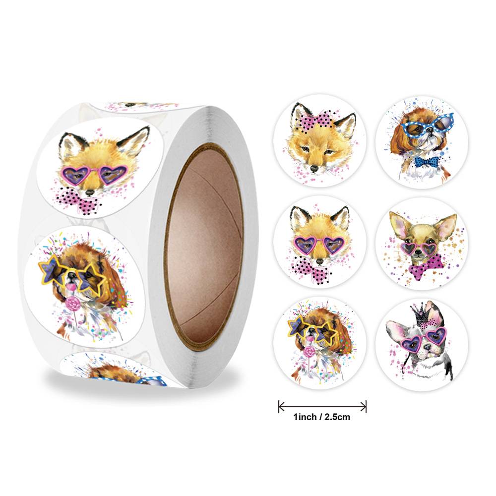 Около 500 шт., милые мультяшные наклейки с животными, наклейки для учителей, награды, спасибо, сделай сам, подарочные украшения ручной работы, этикетки, канцелярские принадлежности