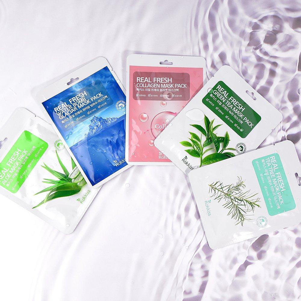 Rokkiss Real Fresh Mask Packs 5 Types, 50 Pieces Per Set