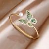 Luxury Crystal Butterfly Adjustable Bangles&bracelets for Women Fashion Brand Jewelry Zirconia Insect Bracelets