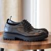 Увеличение высоты на 4 см/Британская ретро-платформа с резной круглой головкой, деловые повседневные кожаные туфли, мужские модные свадебные туфли черного цвета