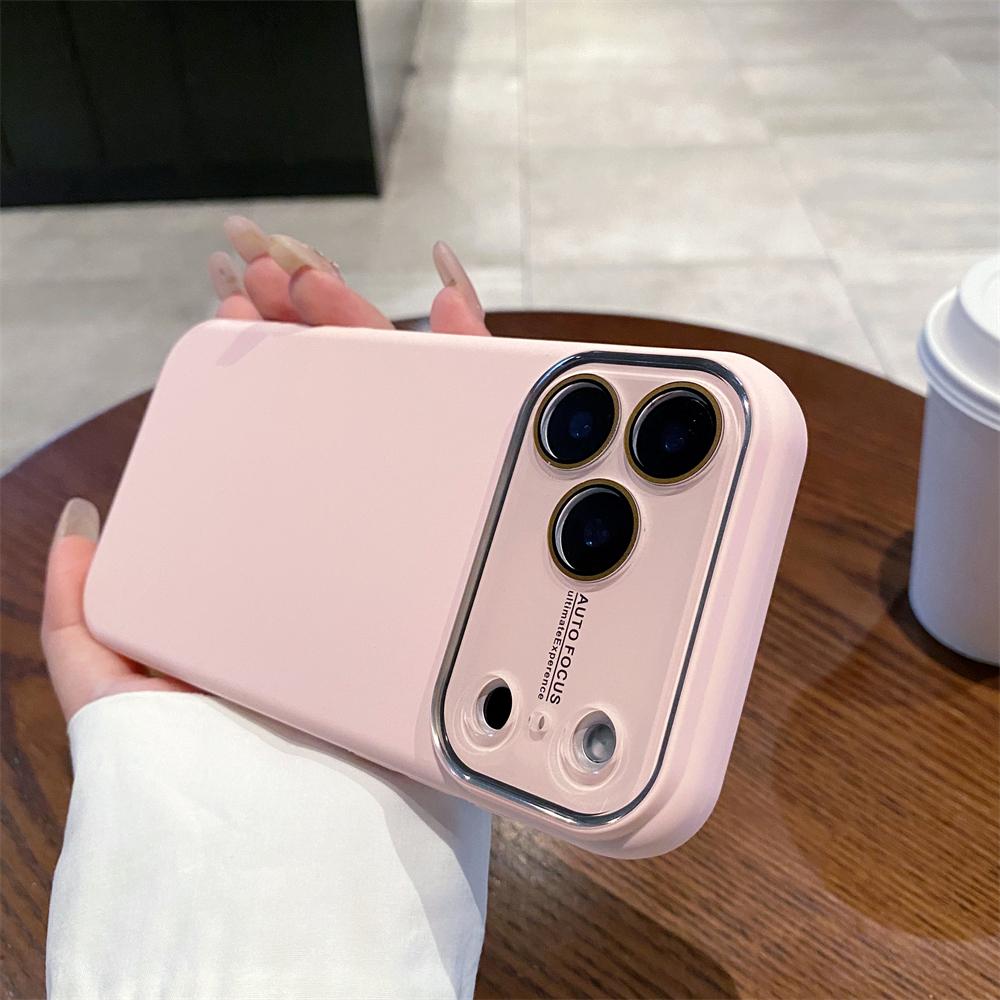 Полностью защищающий камеру чехол из жидкого силикона для iPhone 17 16 15 13 12 14 Pro Max Plus Air Slim Ударопрочный Матовый Мягкий Чехол