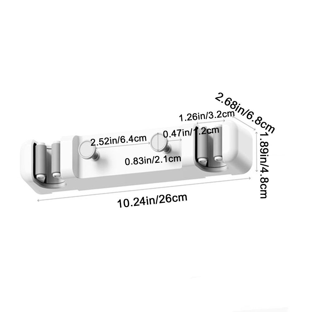 Самоклеящийся держатель для швабры, двухпортовая вешалка для швабры, многофункциональный зажим для швабры для дома