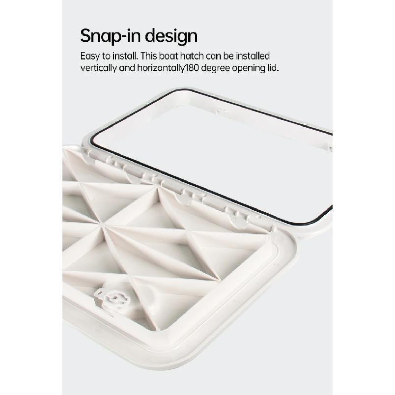 Marine Deck Access Hatch White/Black Rectangle Boat Hatch & Lid,Boat Deck Hatch Lids