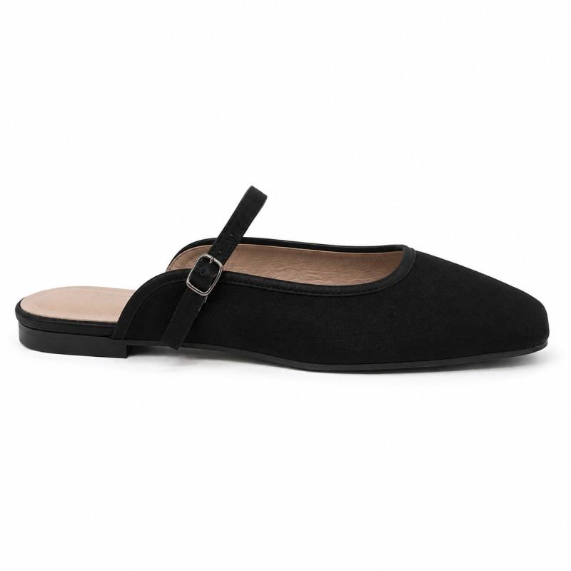 Bailarina Merceditas Para Mujer, Color Negro. Montevita Luccaza 105306