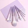 10Pcs Light Purple Makeup Brush Set Soft Synthetic Bristles Powder Blush Contour Eyeshadow Nose Shadow Brushes Kit