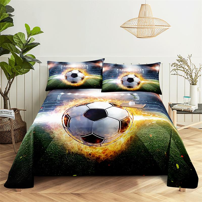 Теннис, футбол Спорт 0.9/1.2/1.5/1.8/2.0m Постельное белье Цифровая печать Полиэстер простыня с наволочкой Постельное белье с принтом