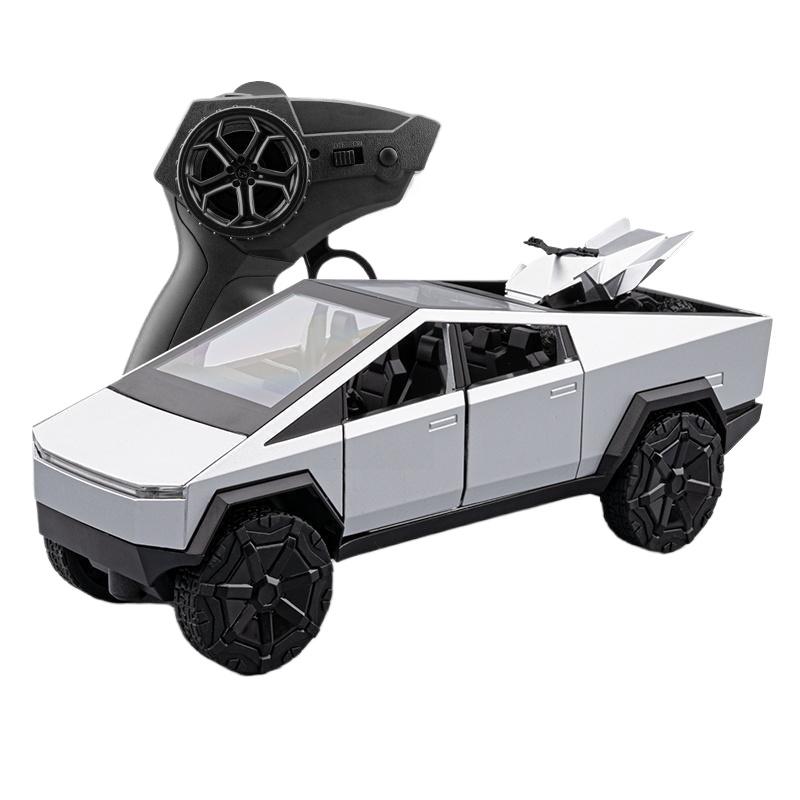 1/24 Tesla Cybertruck Радиоуправляемая Машина Внедорожник Пикап Модель Машины из Сплава Литье под Давлением Машина на Радиоуправлении Подарки Соревновательная Машина Игрушка для Мальчиков Дети