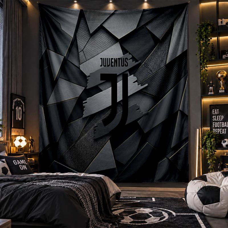 Wall Hanging Tapestry Juventus FC Print Cloth for Living Room Bedroom Home Decor