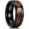 Fashion 8mm Men Black Stainless Steel Rings High Polished Blue Abalone Shell for Men Wedding Party Jewelry Anniversary Gifts