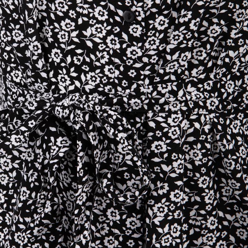 Зеленое длинное платье с короткими рукавами и мелкими цветочками Женский VERO MODA