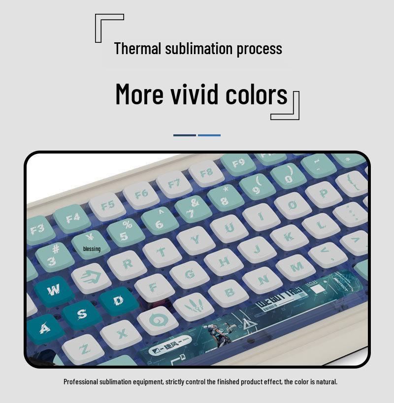 Jiefeng Профиль SA 125 клавиш PBT Сублимированные полупрозрачные колпачки для механических клавиатур