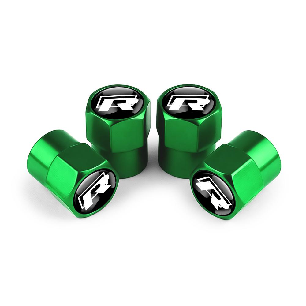 T264PCS Metal Car Wheel Tire Valve Caps Stem Cover Car Accessories For Volkswagen GTI Polo Golf Passat Scirocco Jetta Touareg RLINE