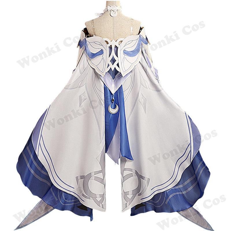 New Damselette Columbina Cosplay Costume Wig Game Impact Fatui Cosplay Suits Women Role Play Party Dress Outfits