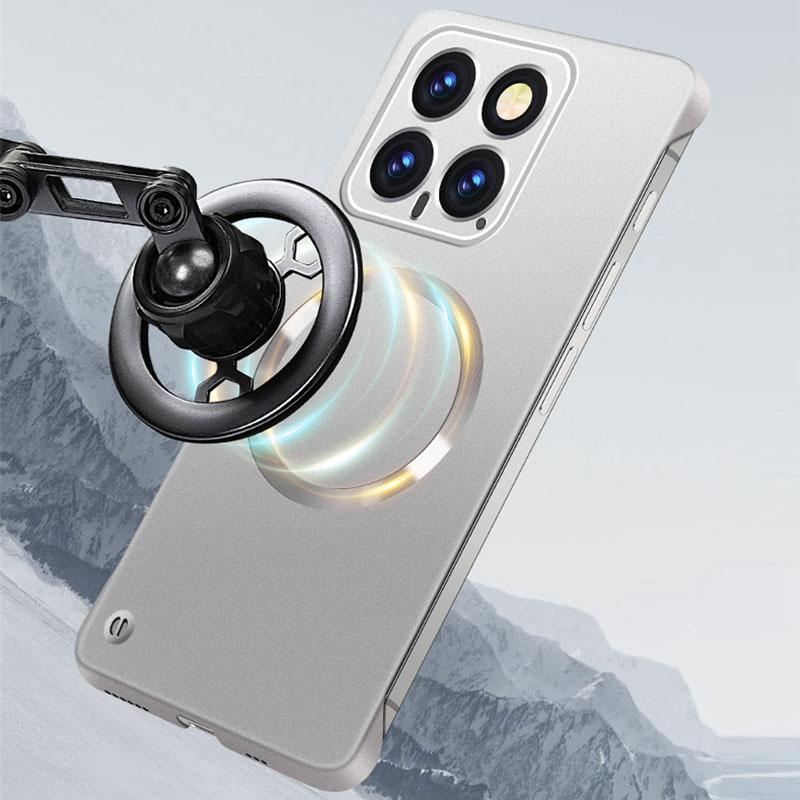 For Magsafe Magnetic Frameless Matte Case For Redmi Note 14 Pro Plus Wireless Charging Magsafing Borderless Tough Cover For Redmi K70 Ultra K60 Pro