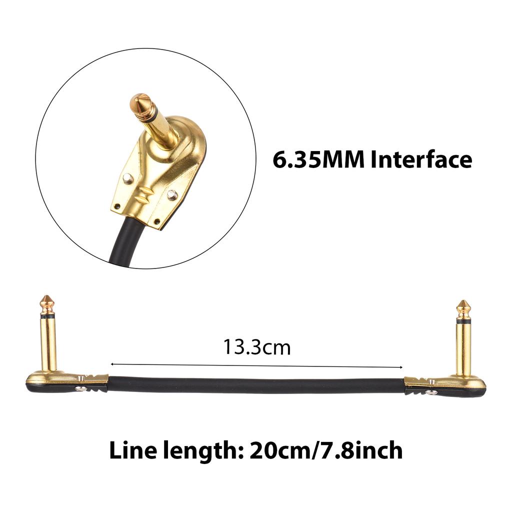 Комплект из 6 гитарных патч-кабелей CZ.INSPIRE, интерфейс 6,35 мм, одно/двухканальный переключатель DI на передней сцене
