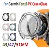 Защитный чехол + стеклянная пленка для Garmin Fenix 8, чехол 43/47/51MM, рамка для смарт-браслета Garmin Fenix8, безель часов