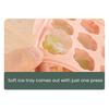 Ice Grid Mould Heart-shaped Ice Lattice Mold with Lid Stackable Easy To Remove Food Grade Silicone Tray Ice Cube Maker