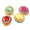10pcs/lot Sunflower Waterdrop Rhinestones Metal Gold Claw Bottom Acrylic Rhinestones Beads DIY Earrings Headwear Jewelry Making