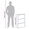 3 Tier Shoe Cabinet with Mirror High Gloss White 63 x 17 x 102.5 cm