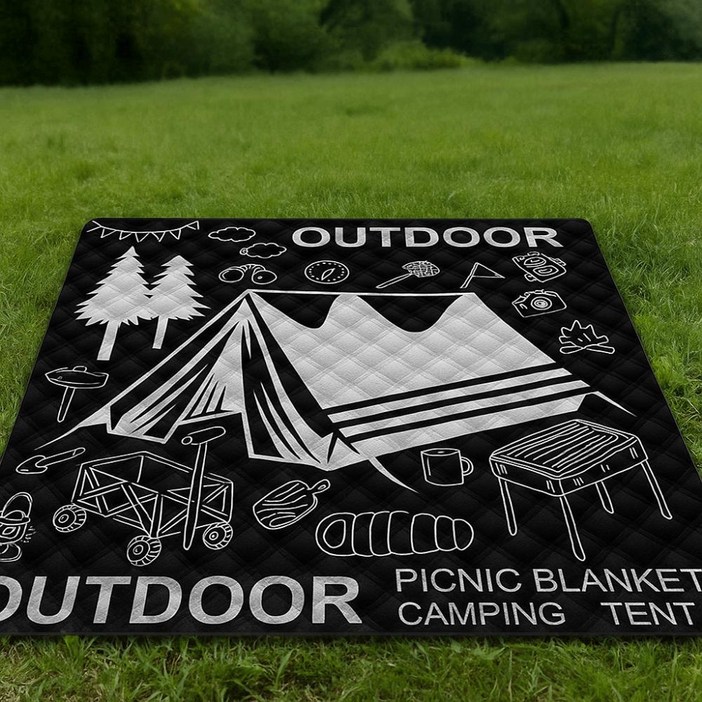 Comfortable Camping Mat Collapsible Beach Blanket Thickened Picnic Carpet Festival