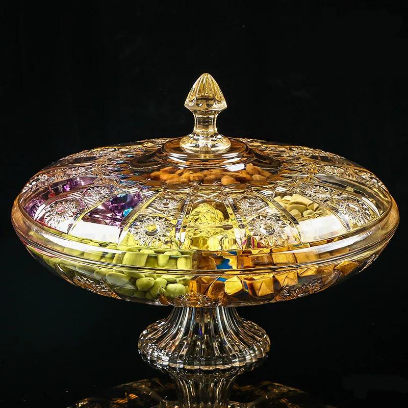 Фруктовая ваза для сухих конфет, сахар, закуски, орехи, арахис, консервная банка, коробка с крышкой, пластиковый поднос для безделушек, прозрачная акриловая тарелка
