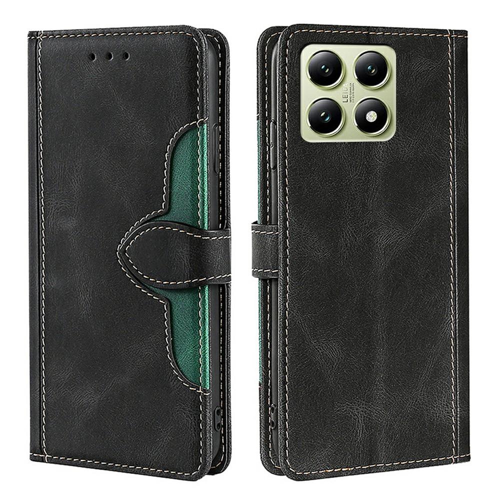 For Xiaomi 14T Case Leather Wallet Phone Cover with Straw Hat Magnetic Clasp