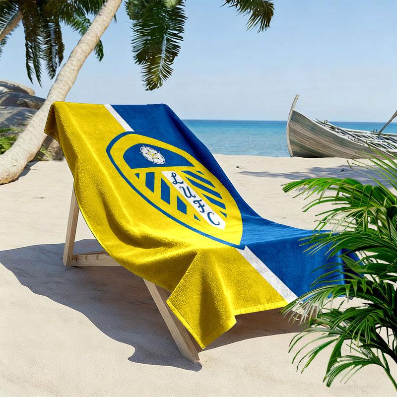 Leeds United A.F.C. logo Beach Towel, Large Soft Quick Dry Towel for Beach Camping Swimming