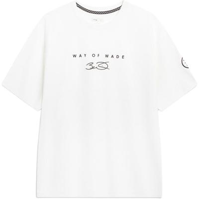 Футболка Li Ning Wade Series, дышащая, повседневная, удобная, для тренировок, с круглым вырезом, свободного кроя, спортивная, с коротким рукавом, для мужчин, стандартная, белая, AHST049-2