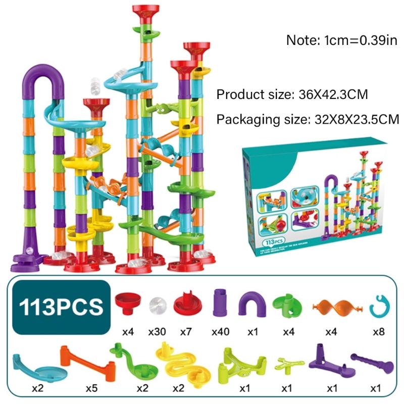 Creative Maze Race Track Toy Building Set Marble Track Puzzle Block Boy Girl Favor Children STEM Education Toy