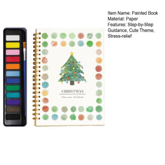 Рабочая тетрадь с 12 цветами пигмента, пошаговое руководство по рисованию животных и цветов