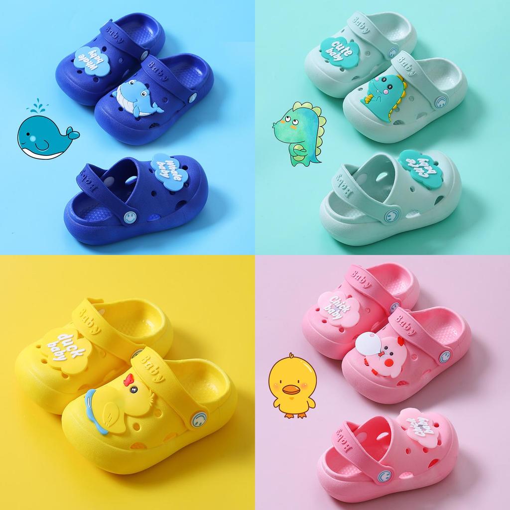 Kids Hole Shoes Pvc Breathable Waterproof Sandals With Nonslip Sole For Summer Wear
