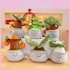 Office Plush Charming Green Plant Doll Unique Buddha Design Ideal Gifting For