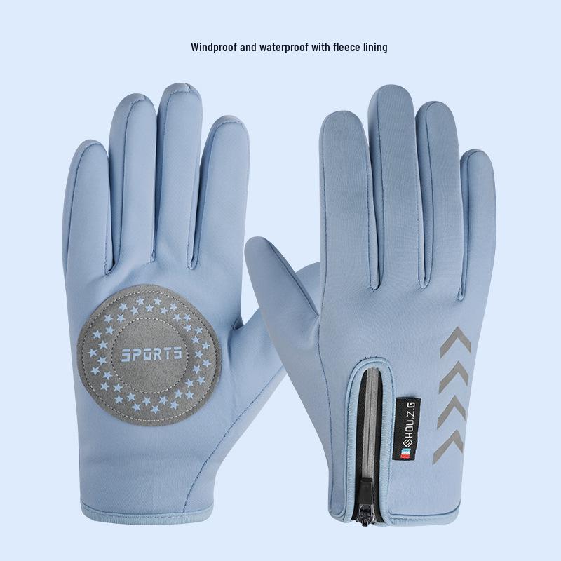 Детские зимние перчатки на флисовой подкладке: Теплые, Нескользящие для Велоспорта на Открытом Воздухе, для Мальчиков и Девочек