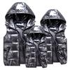 Thickened Femme Vest Coat For Students Green Solid Outwear With Hooded Plus Size Vest