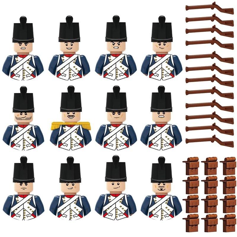 Детские игрушки, средневековый военный солдат, строительный блок, замок, рыцарский корпус, оружие на поле боя, боевой конь, мультяшные фигурки, кирпичи