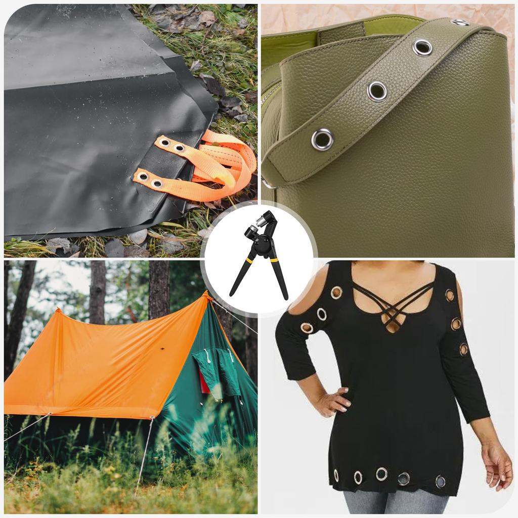 Soiiw набор инструментов для люверсов, ручной дырокол, набор инструментов для дырокола, плоскогубцы для дырокола, набор для изготовления баннеров для ткани и бумаги с дюймами 600 шт.